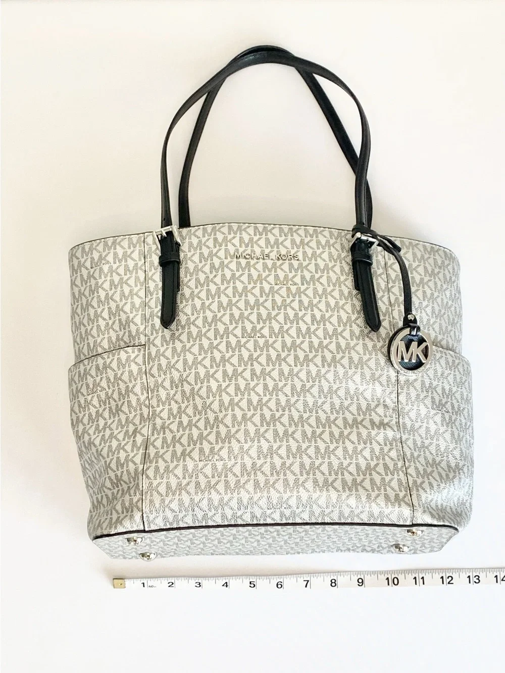 Authentic Michael Kors Jet Set Large Signature Logo Tote Travel Work Bag